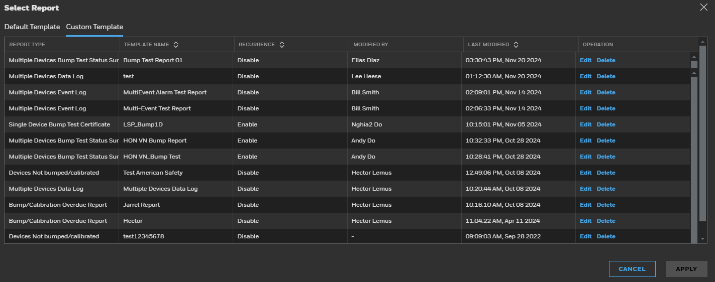 Create a Custom Template Report